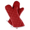 Hastings Home Oven Mitts, Set of 2 Oversized Quilted Mittens, Flame and Heat Resistant By Hastings Home (Burgundy) 553110TWE